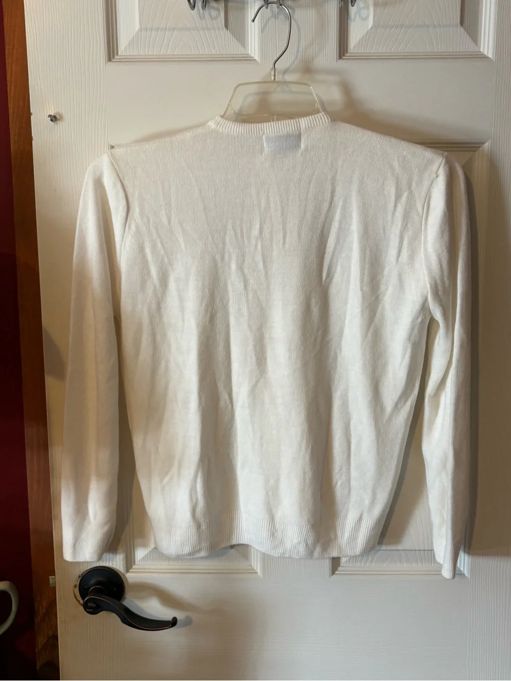 Vintage White Embellished Bow Cardigan Sweater